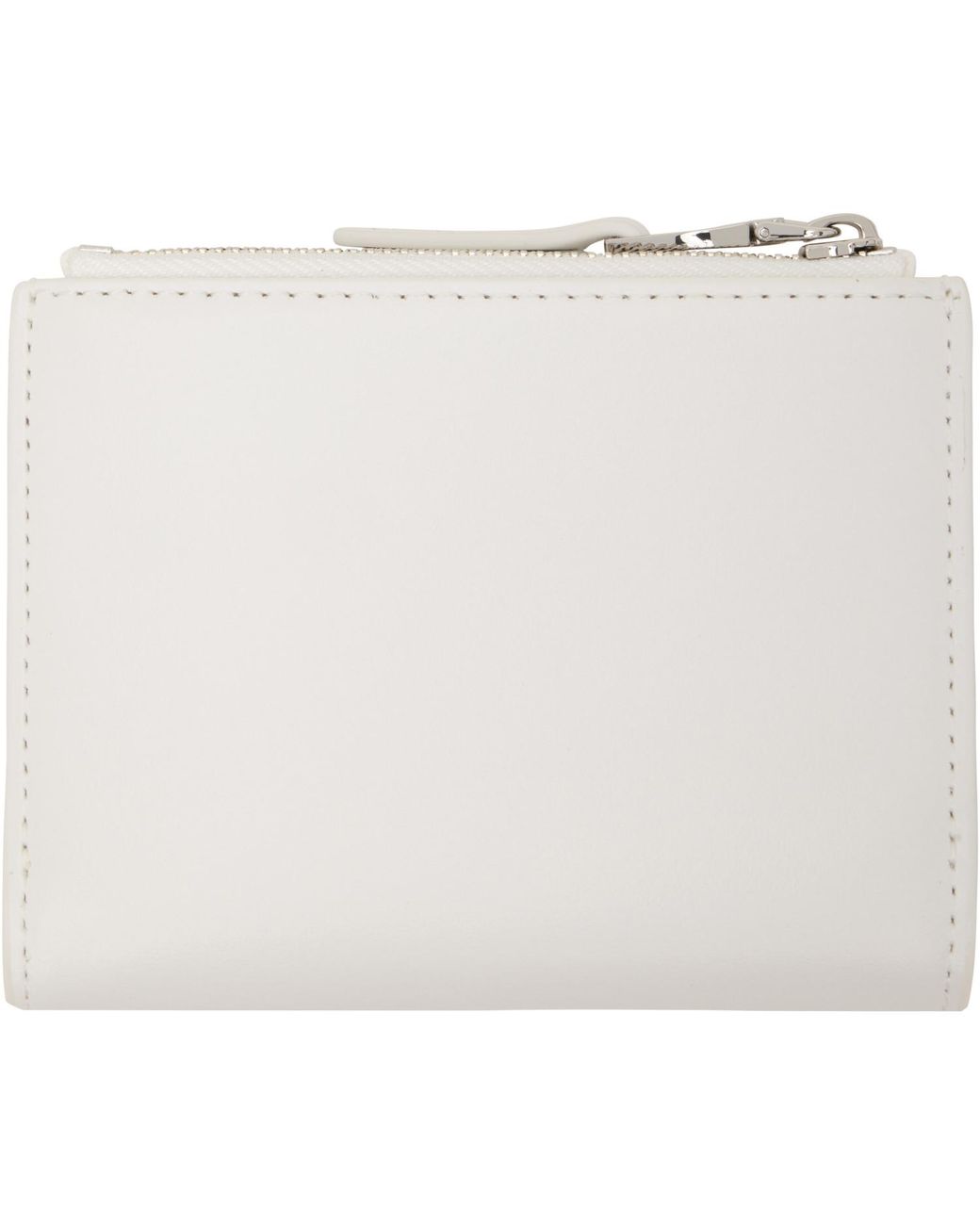 DIESEL White Logo Plaque Small Leather Wallet
