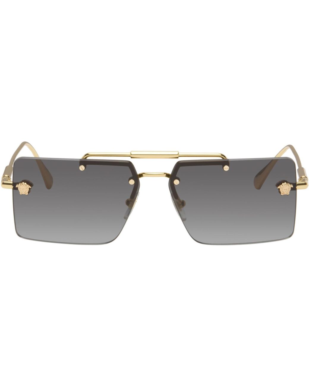 Versace Gray Medusa Sunglasses for men