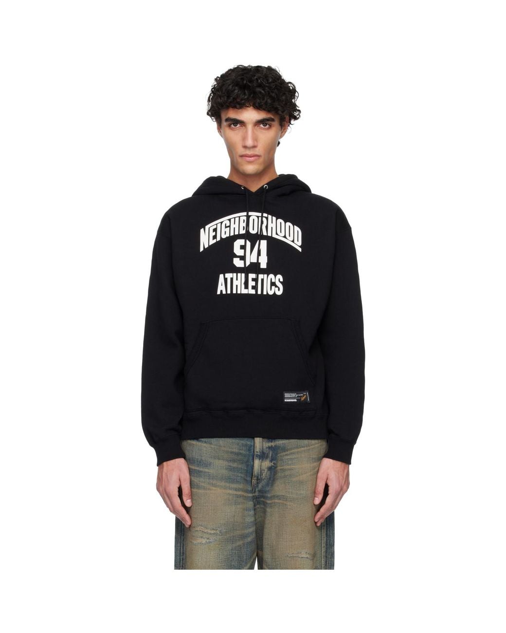 Neighborhood Black Plain Sweat Hoodie for men