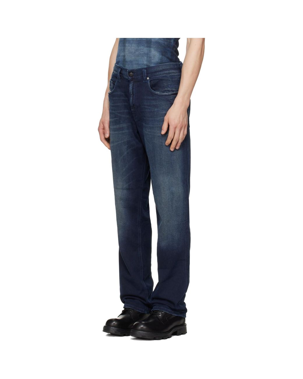 DIESEL Blue Regular Regular Waist 2090 D-Veekley Jogg Jeans for men