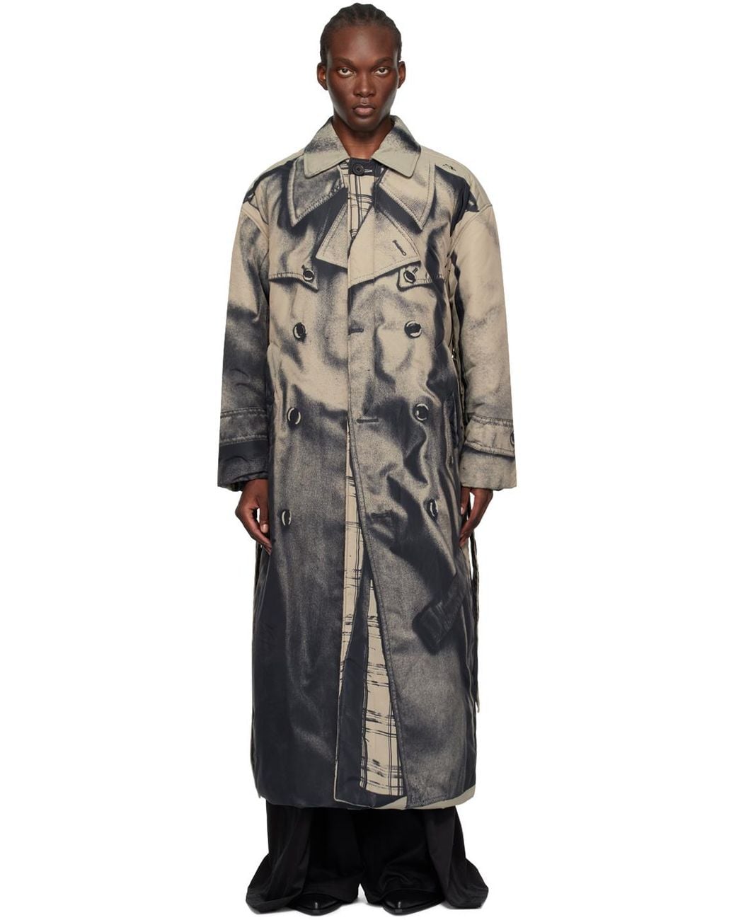 メンズ Jean Paul Gaultier The Trompe-l'œil パデット トレンチコート