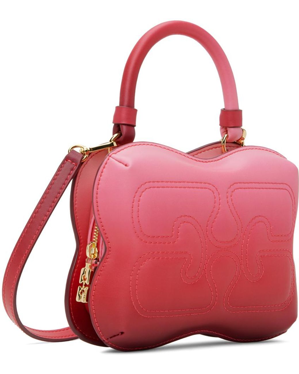 【GANNI】SMALL BUTTERFLY CROSSBODY BAG/ 各色 Ganni Butterfly Padded Leather Small Crossbody Bag