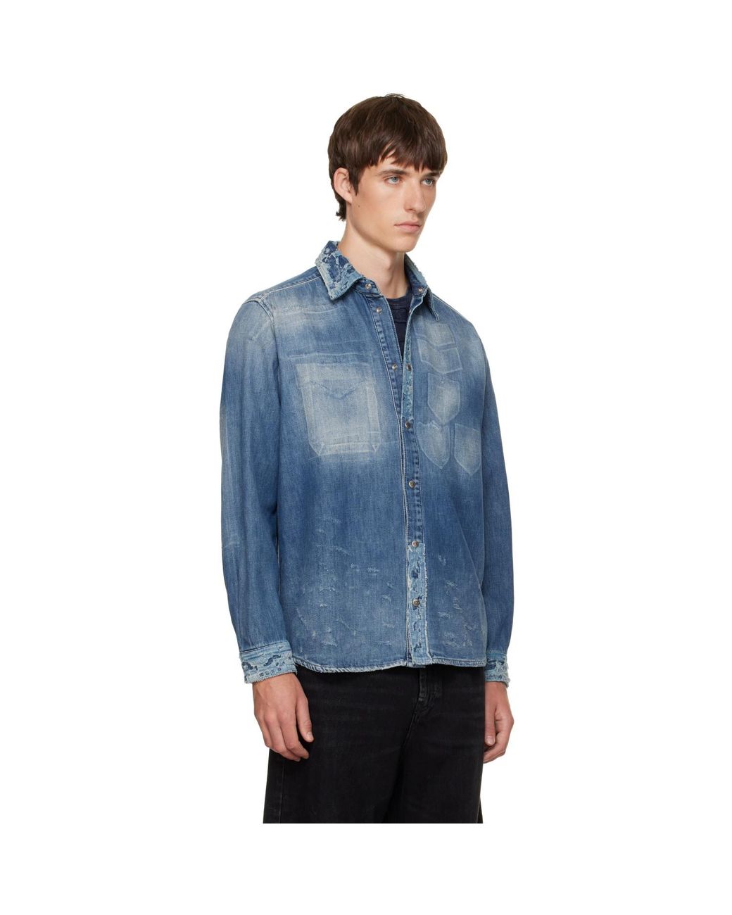 DIESEL Blue D-Simply Denim Shirt for men