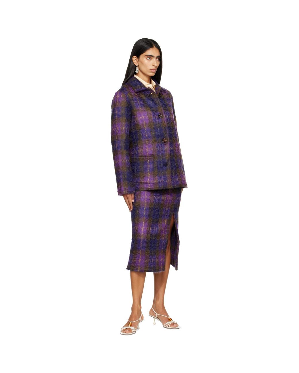 RESCHA Purple Ssense Exclusive Kalam Skirt