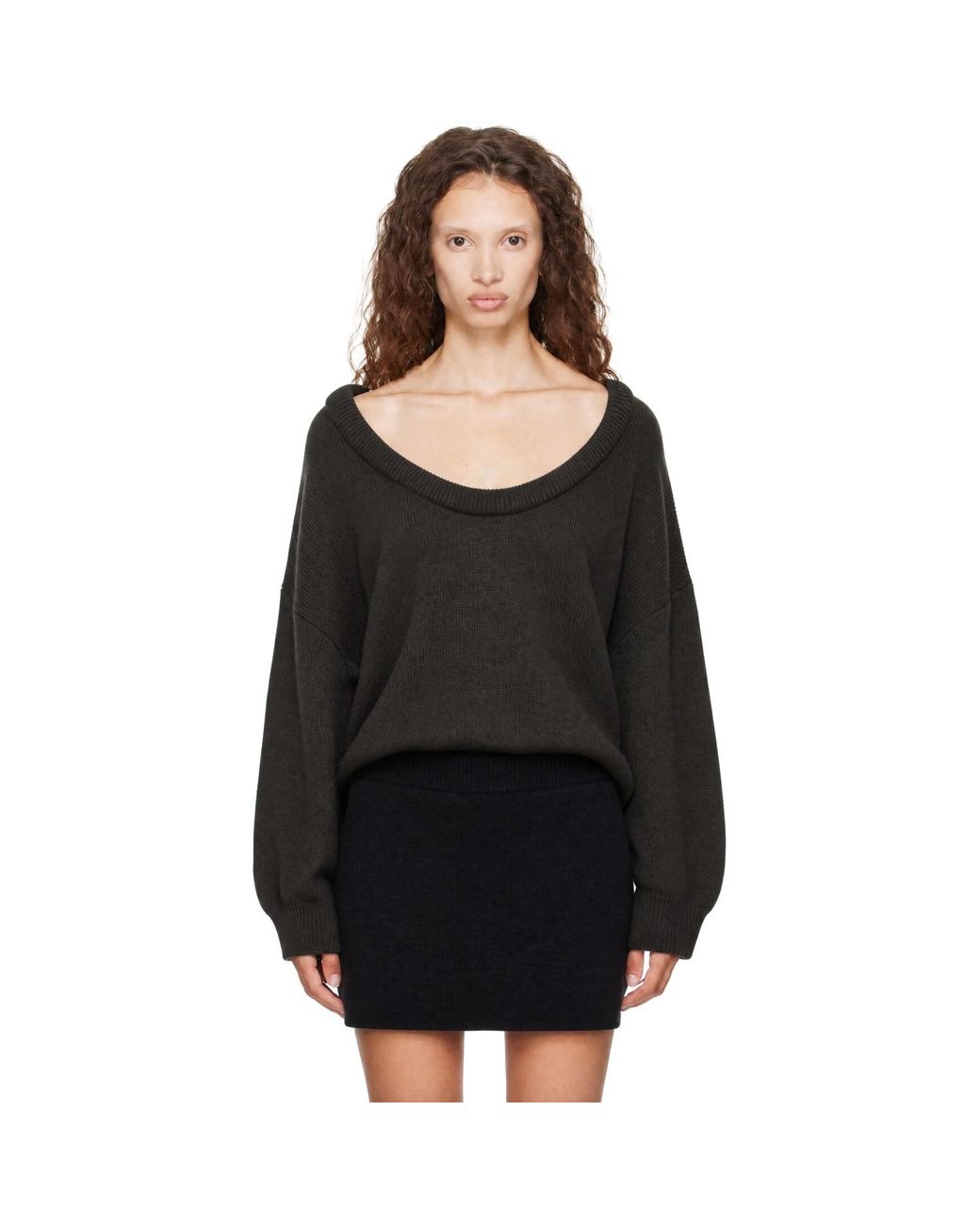 Lisa Yang Black Khaki Doria Sweater