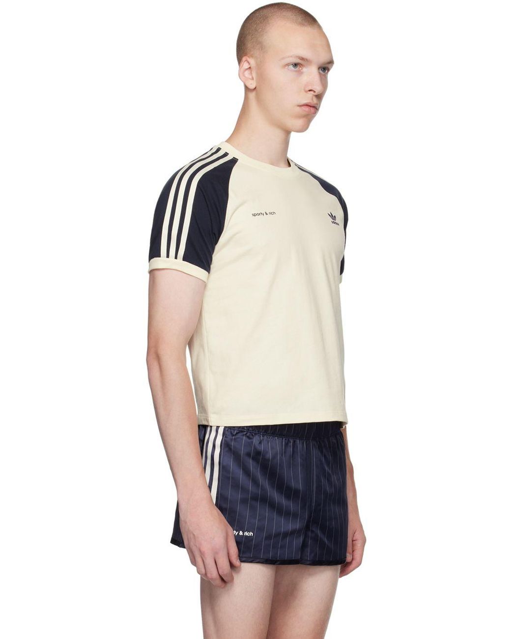 Sporty & Rich Off-white Adidas Originals Edition T-shirt in Black