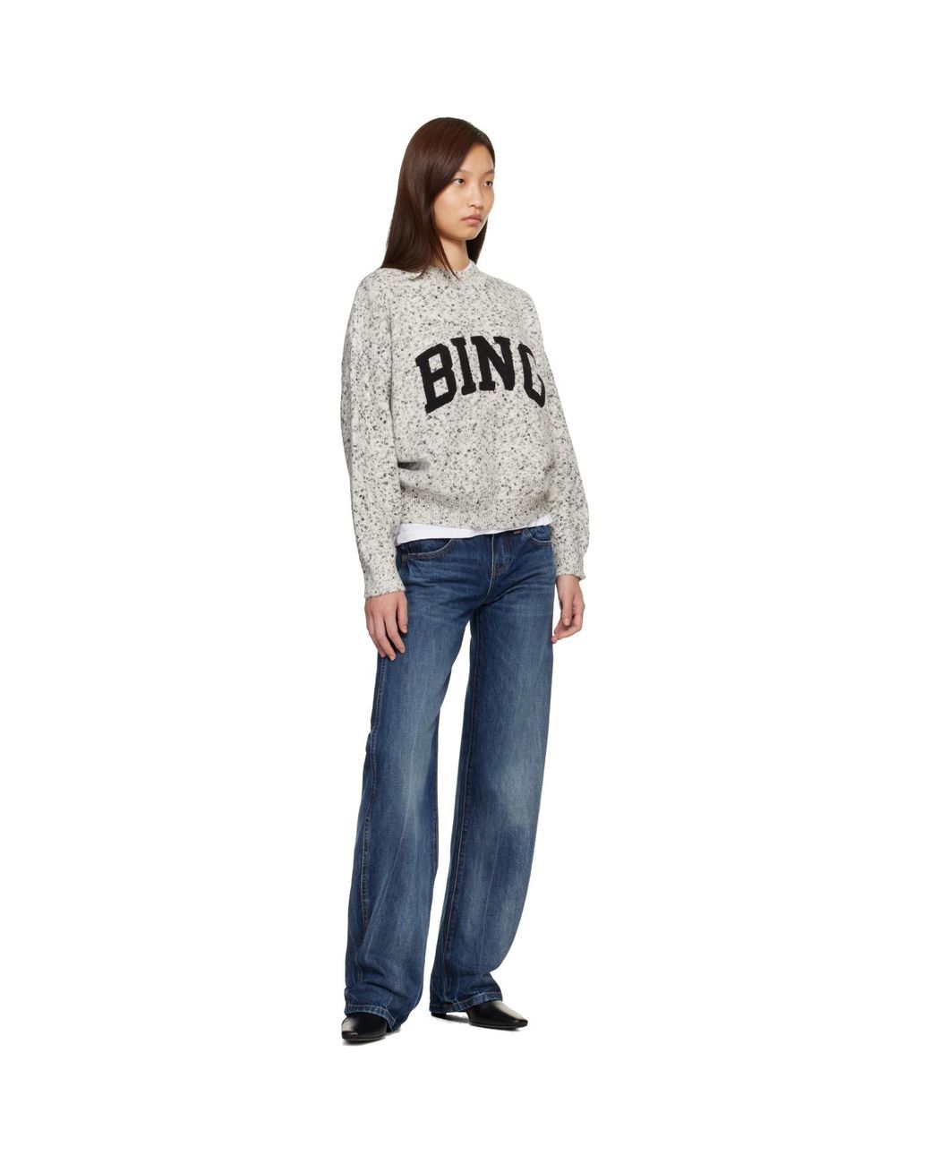 Anine Bing Black Sydney Crew 'Bing' Sweater
