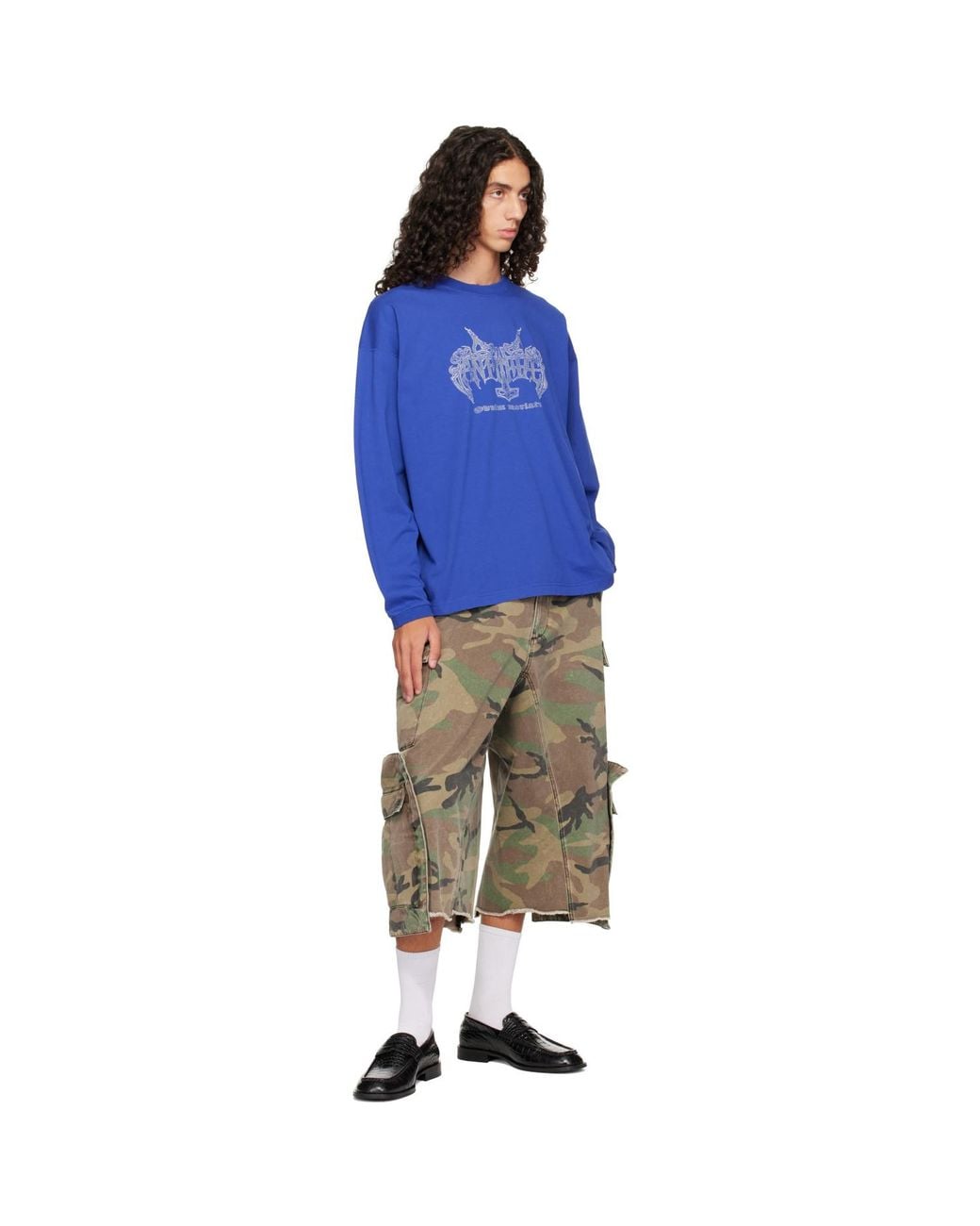 Vetements Blue 'Antihate' Longsleeve T-Shirt for men