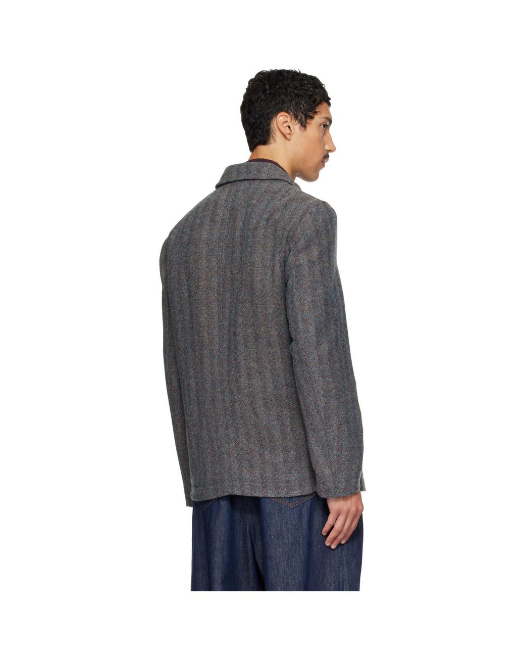 Dries Van Noten Gray Wool Jacket for men
