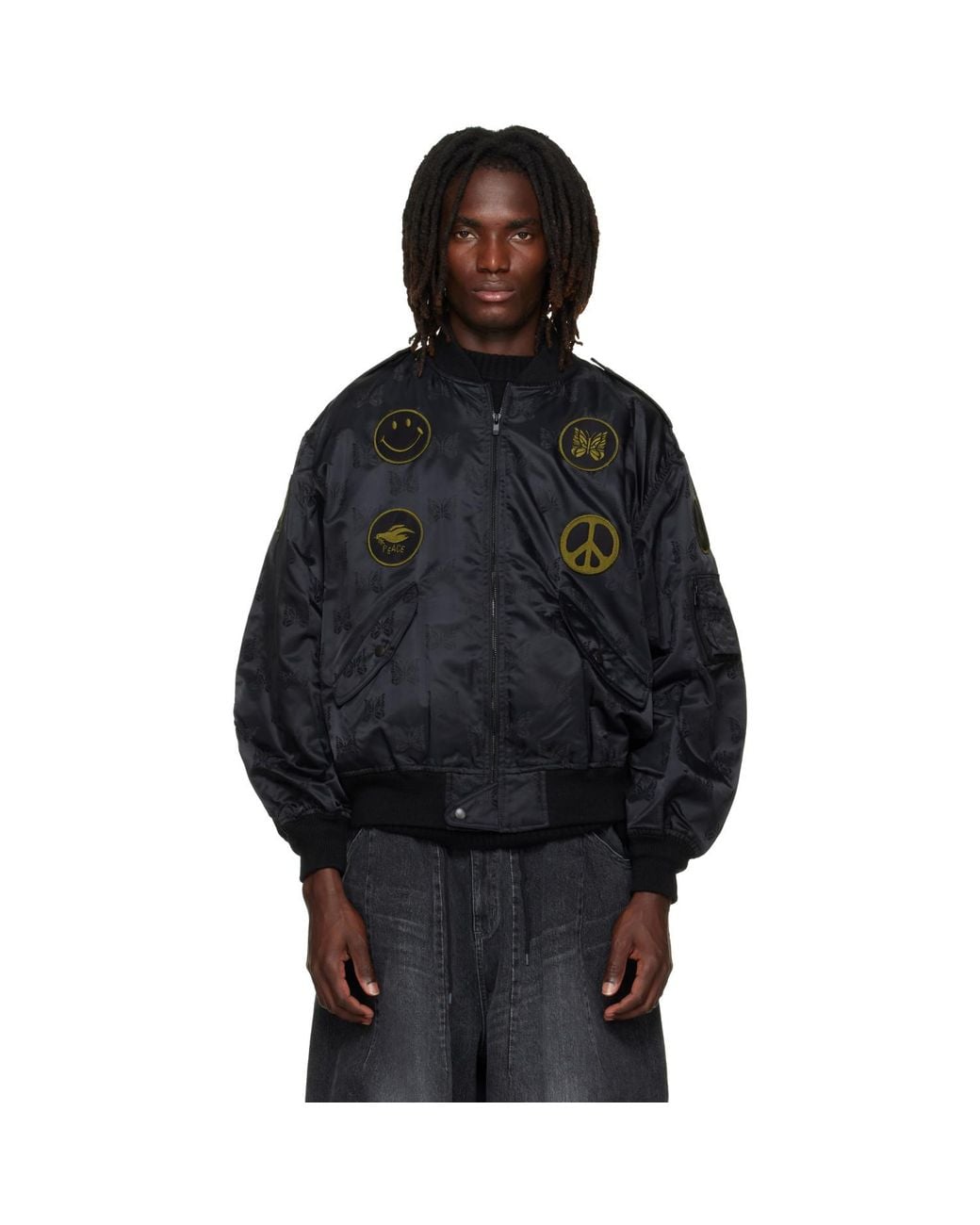 Needles Black L2-B Bomber Jacket for men