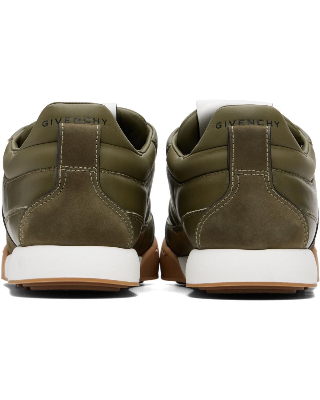 Givenchy Green Khaki Yard' Leather Sneakers for men