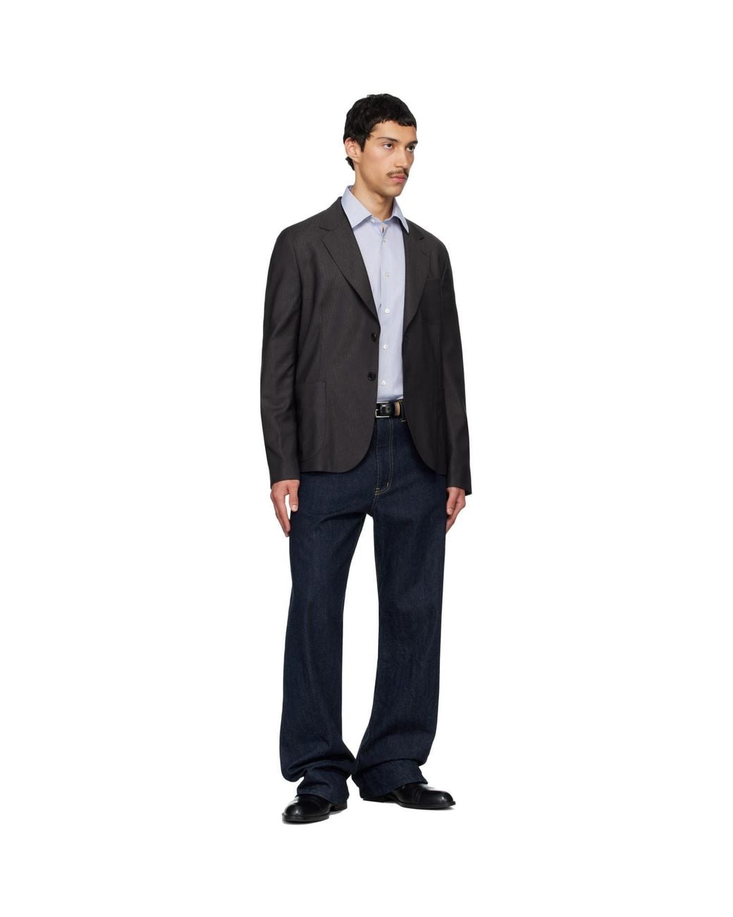 Paul Smith Black Two-Button Patch Pocket Blazer for men