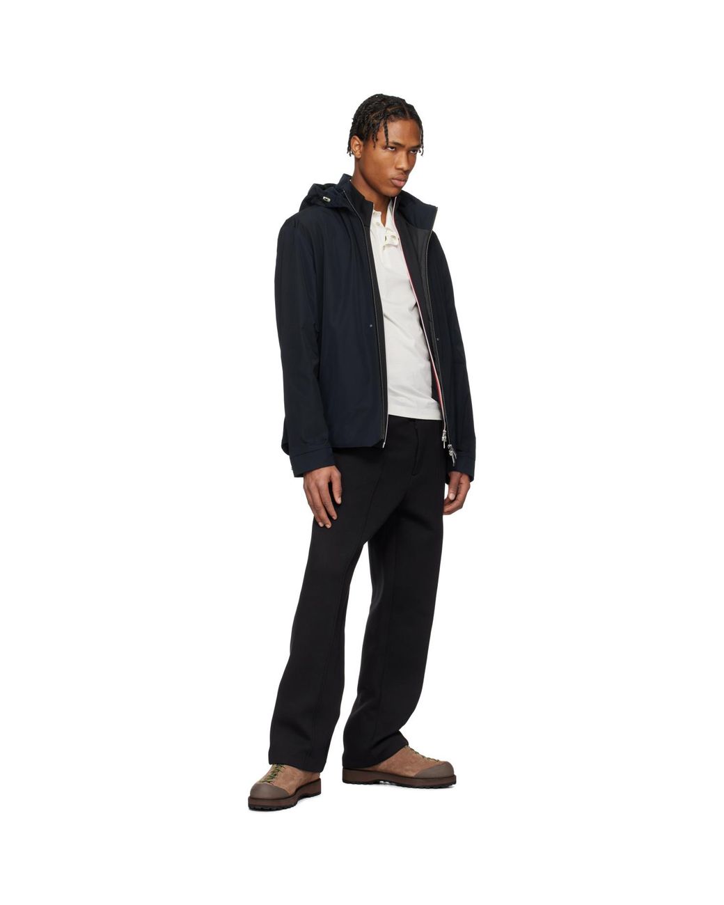 Moncler Black Logo Patch Cotton & Neoprene Sweatpants for men