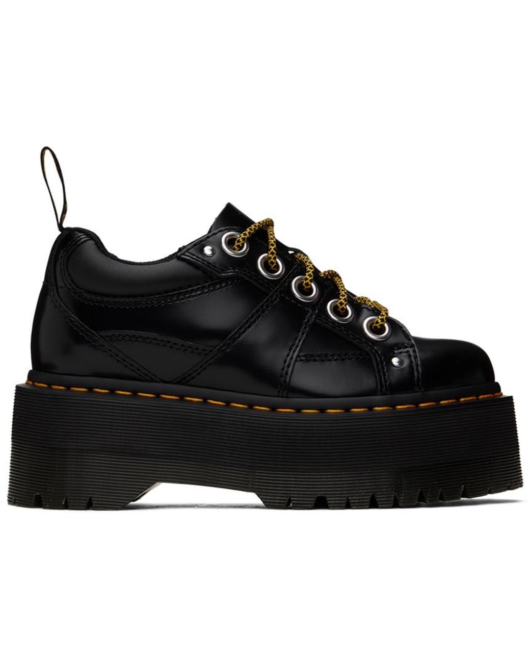 Dr. Martens 5-eye Max Leather Platform Oxfords in Black | Lyst