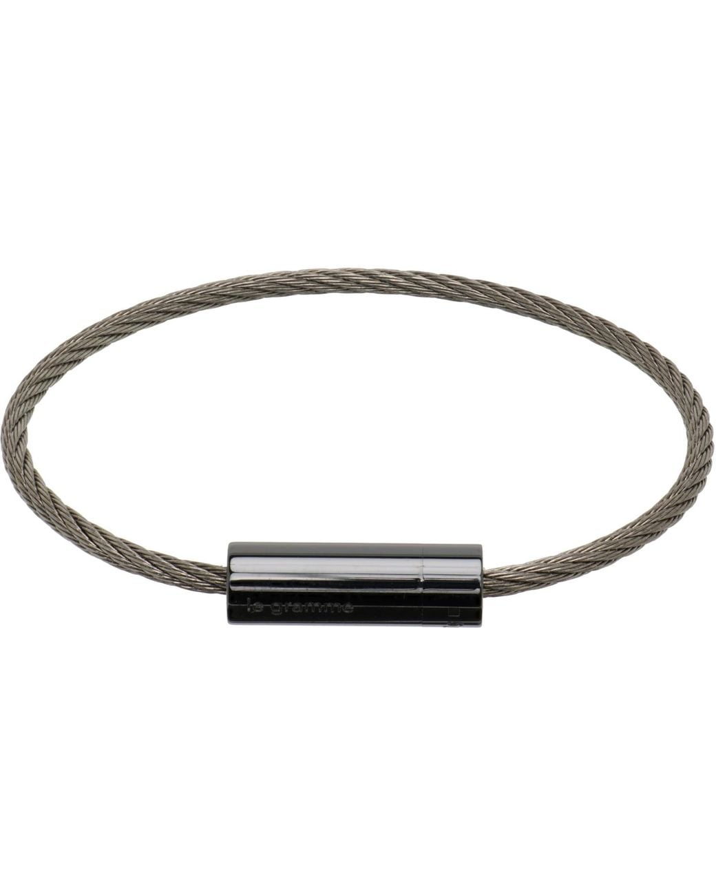 Le Gramme Black Cable 'Le 7G' Bracelet for men