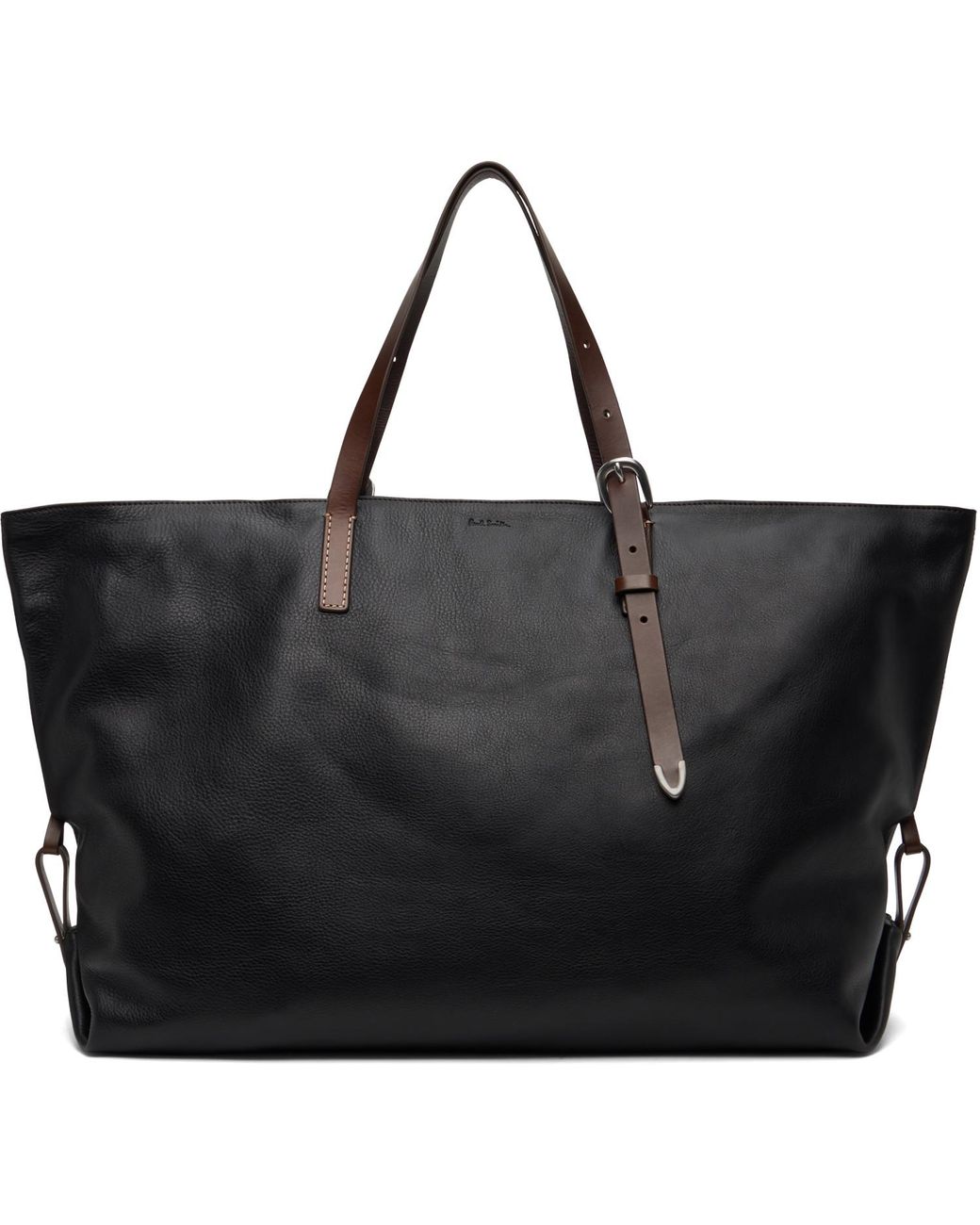 Paul Smith Black Leather Duffle Bag for men