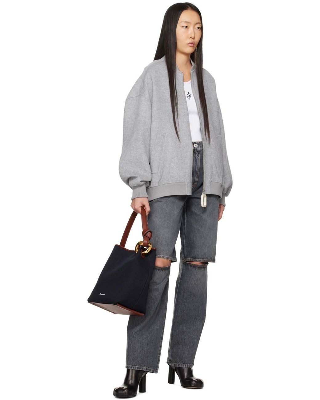 JW Anderson ネイビー Jwa Corner バケットバッグ ブルー | Lyst JW Anderson ネイビー Jwa Corner バケットバッグ ブルー | Lyst