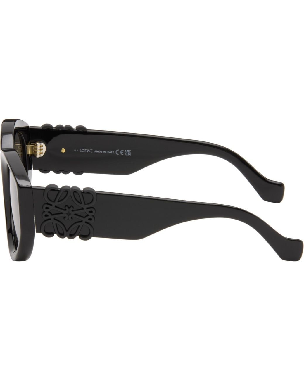 Loewe Black Maxi Anagram Butterfly Sunglasses
