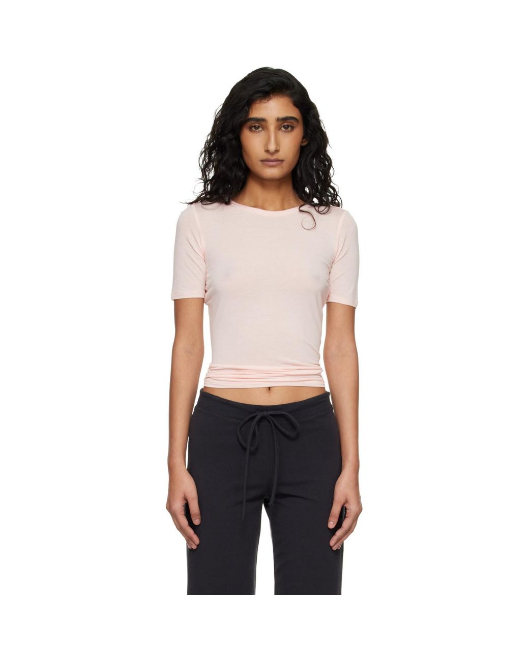Skims Black Sheer Modal Long T-Shirt