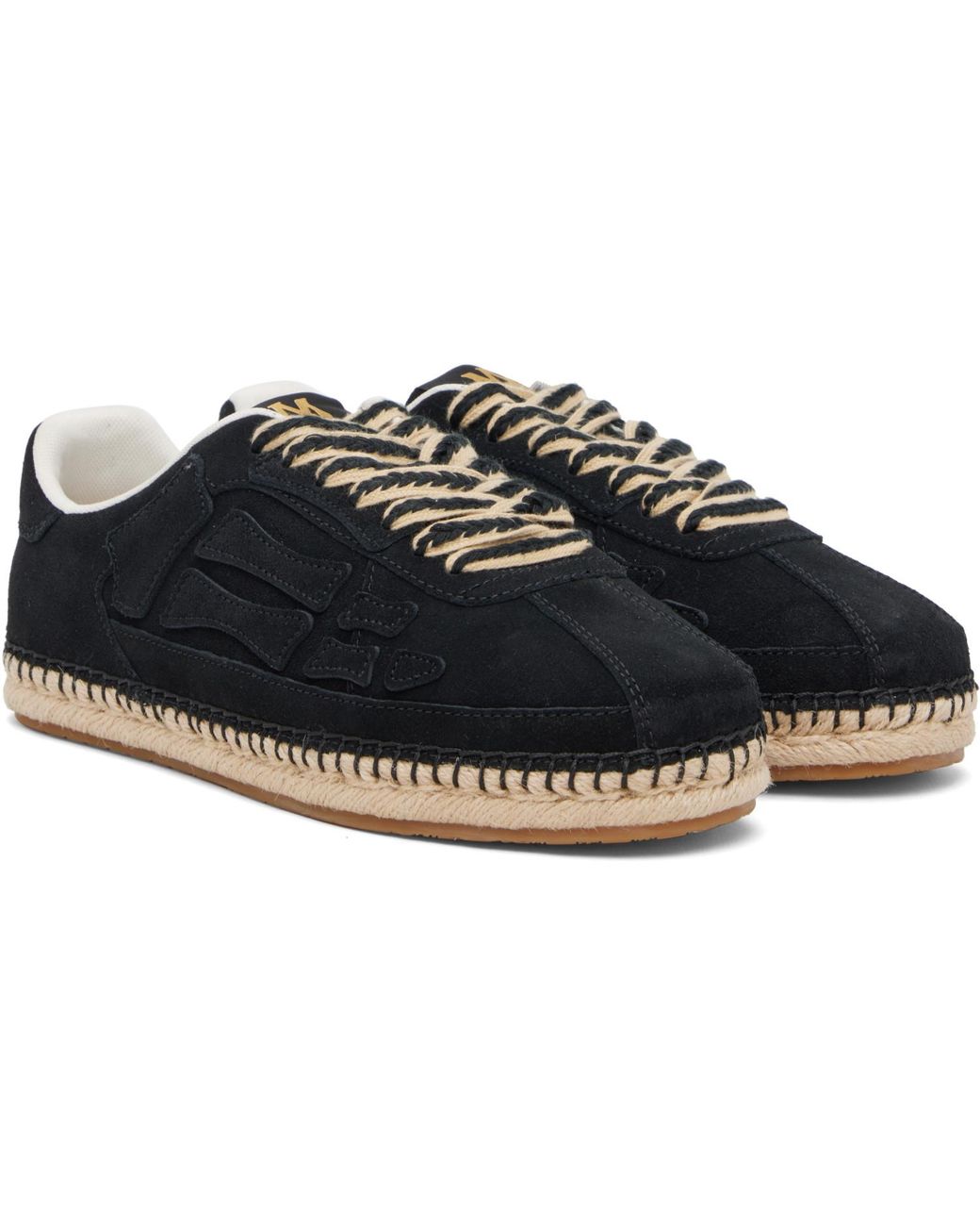 Amiri Black Pacific Bones Espadrilles for men