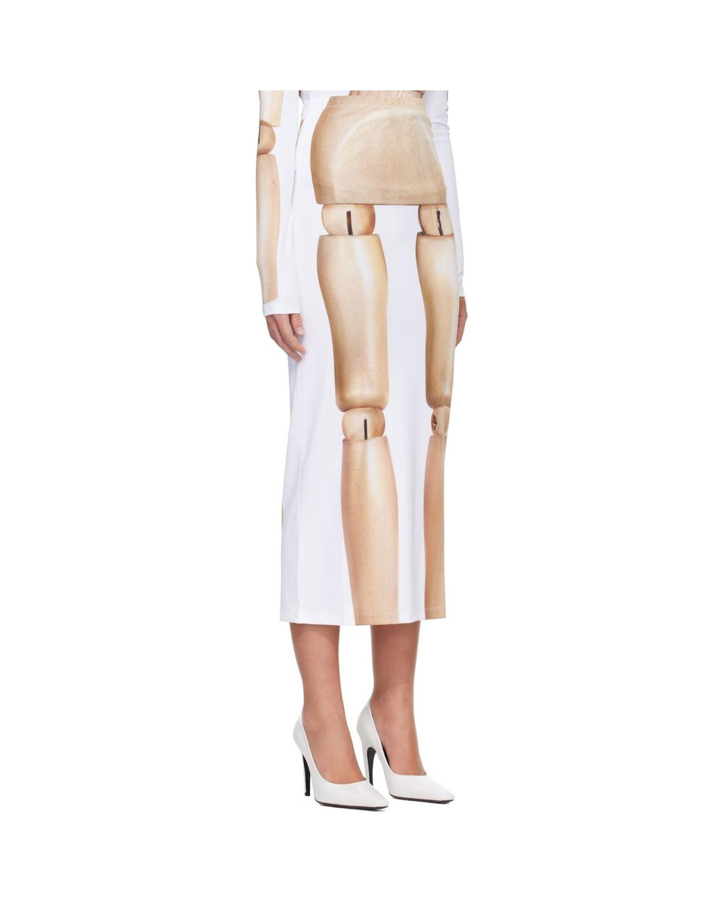 Jean Paul Gaultier Natural Elastic-Waist Skirt