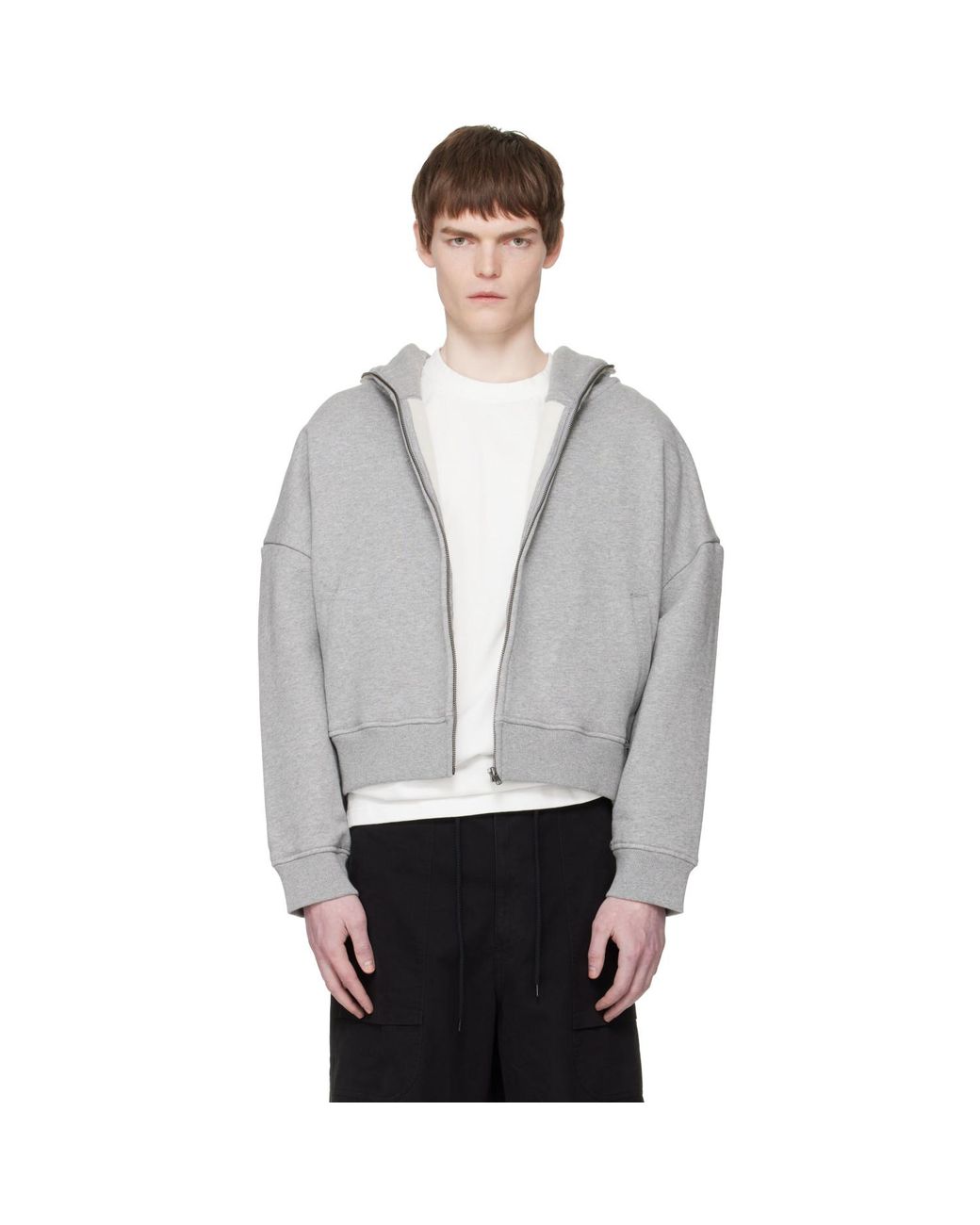 Entire studios Gray Eternal Zip Hoodie for men
