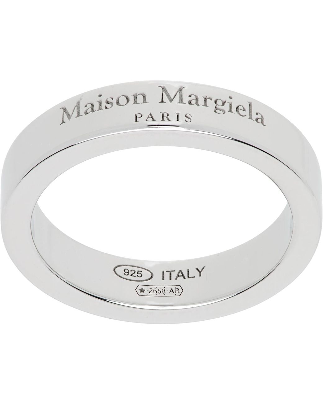 Maison Margiela White Logo Reference Ring for men