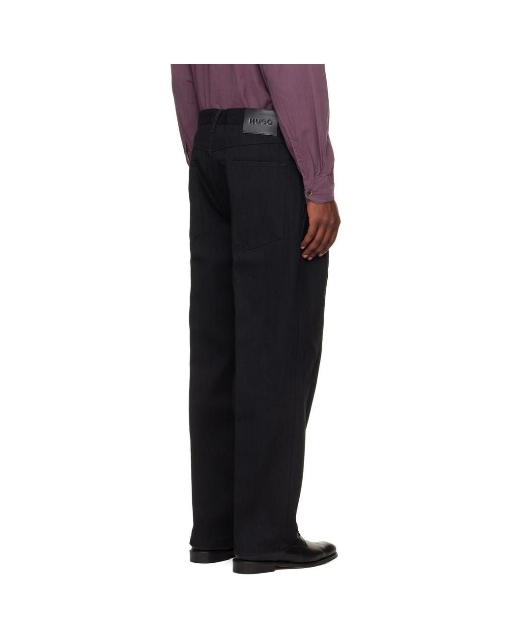 HUGO Black Relaxed-Fit Jeans for men
