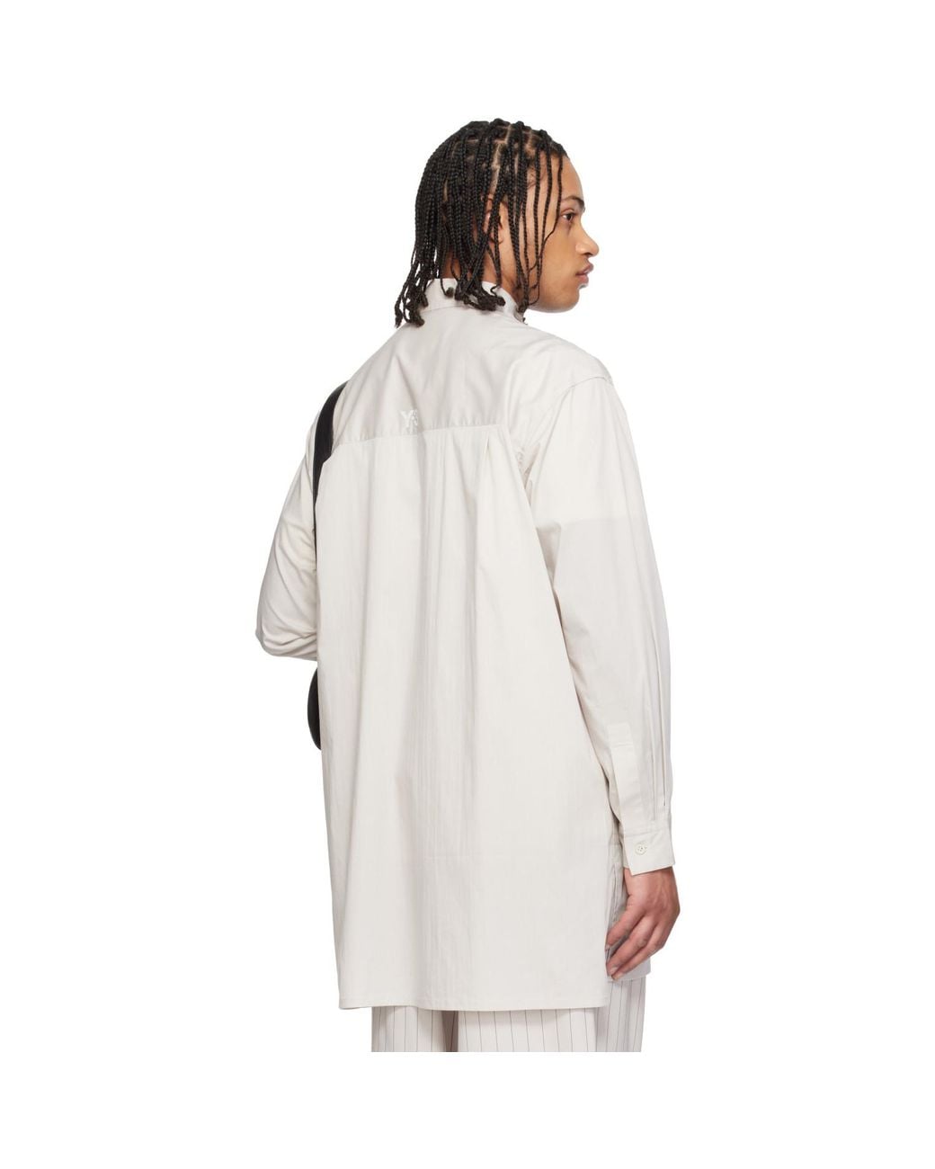 Y-3 White Taupe Ls Shirt for men