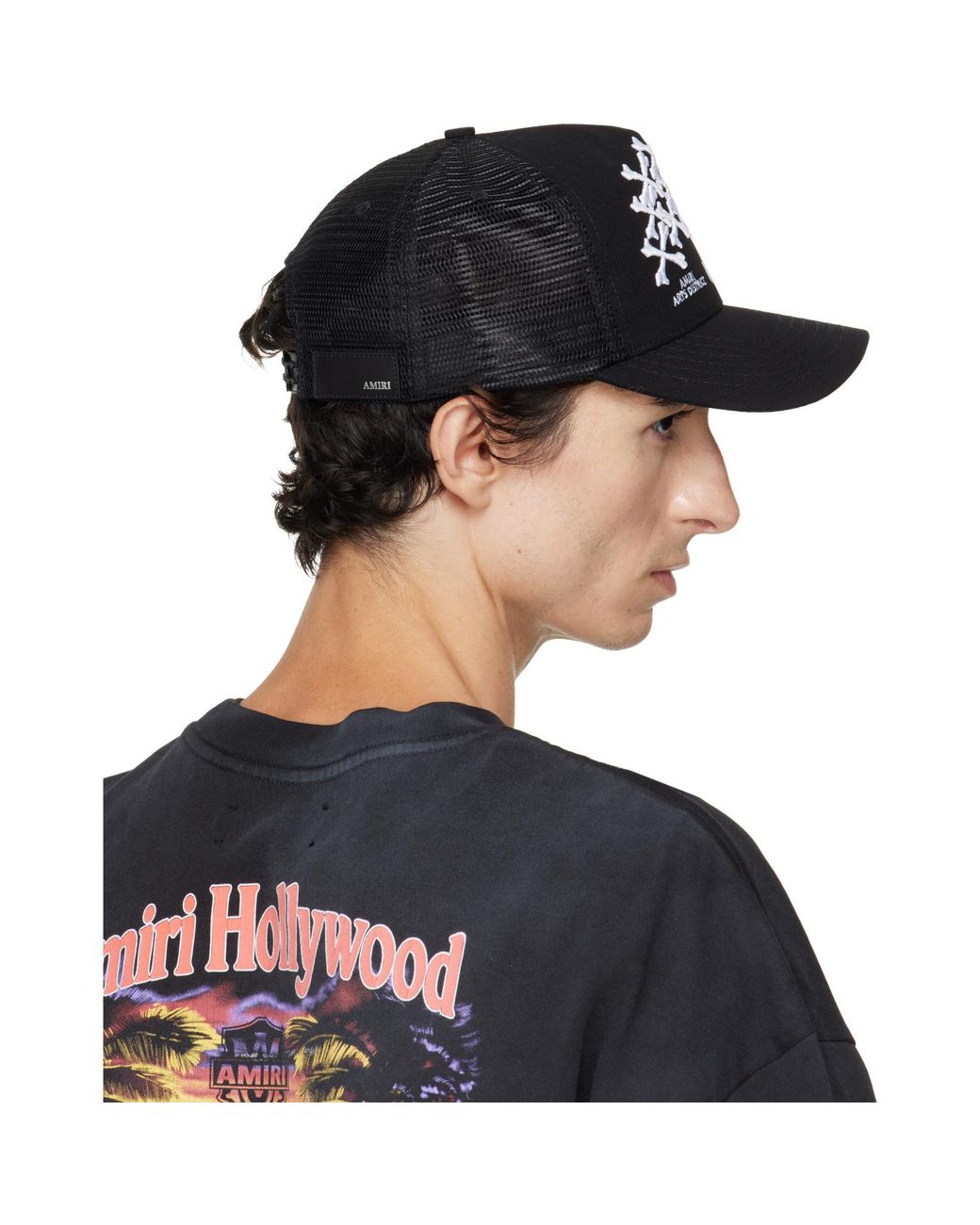 Amiri Blue Bones Stacked Trucker Cap for men