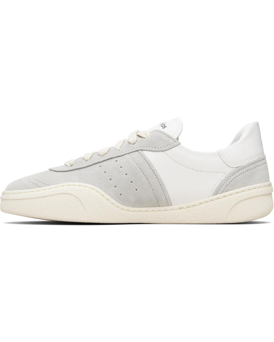 Acne White Leather Sneakers for men
