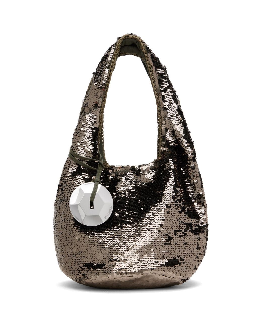 J.W. Anderson Black Gunmetal Mini Sequin Shopper Bag