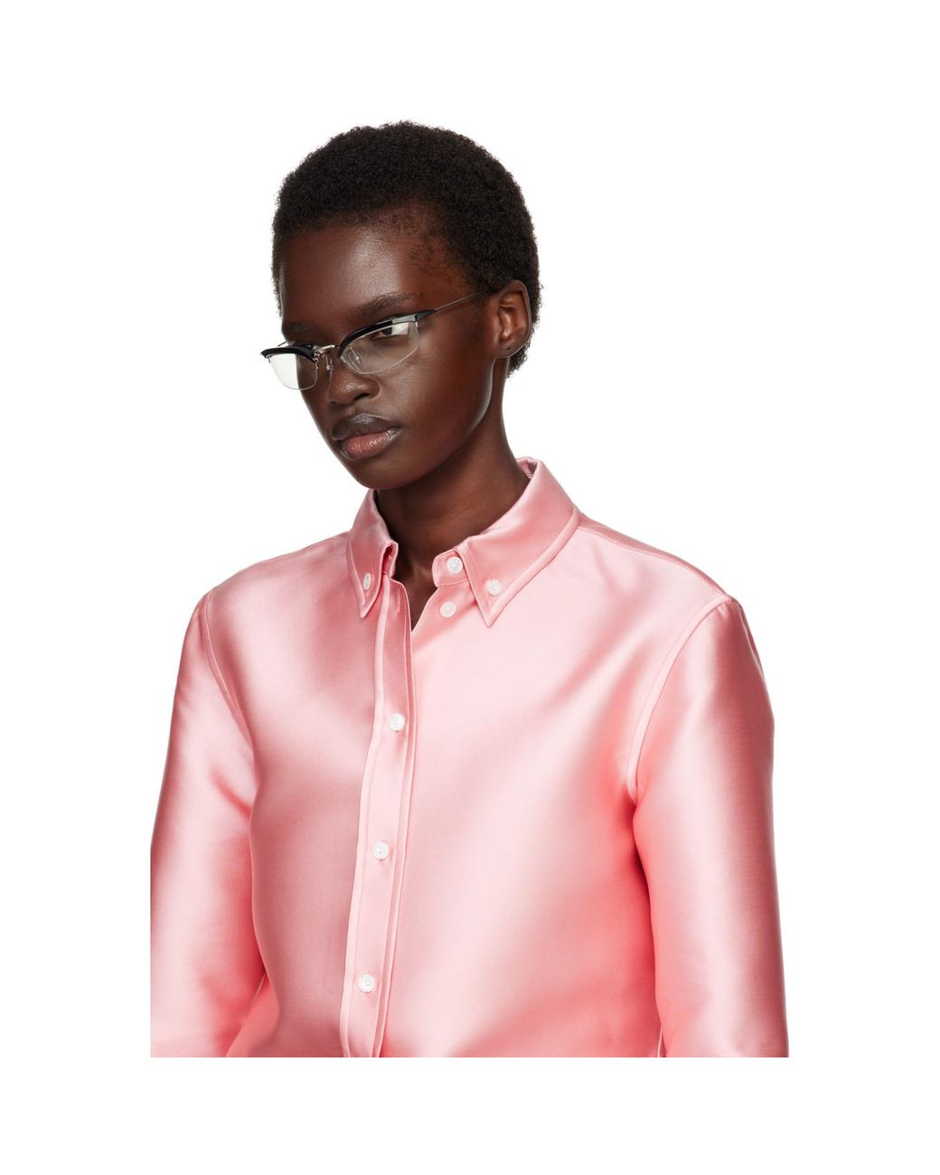 Prada Brown Catwalk Angular Cateye Light Glasses