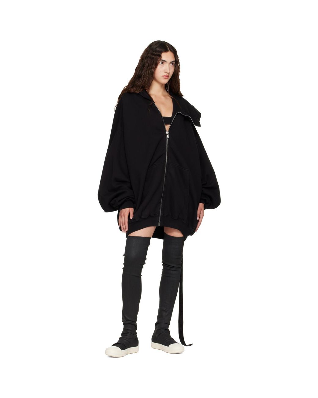 Rick Owens Black Tower Mountain Hun Hoodie