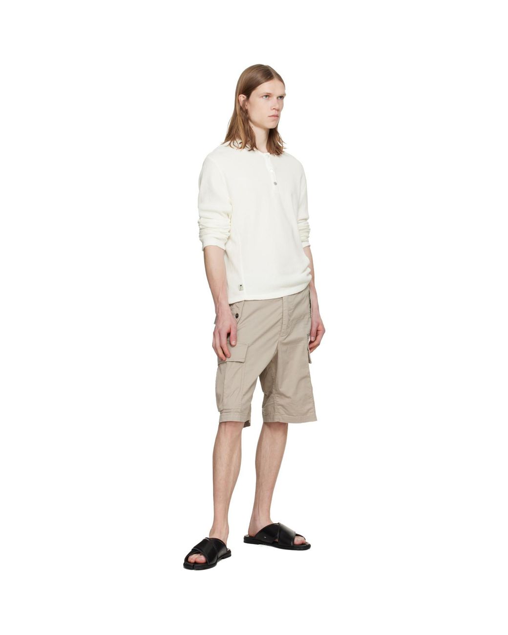 DSquared² Natural Light Cotton Utility Kawaii Shorts for men