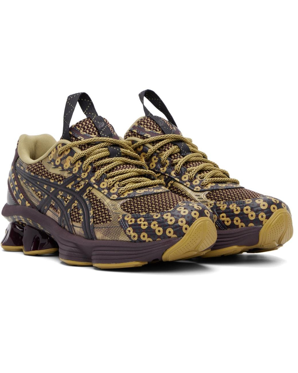 Asics Brown Khaki Kiko Kostadinov Edition Us7-S Gel-Kinetic Fluent Sneakers for men