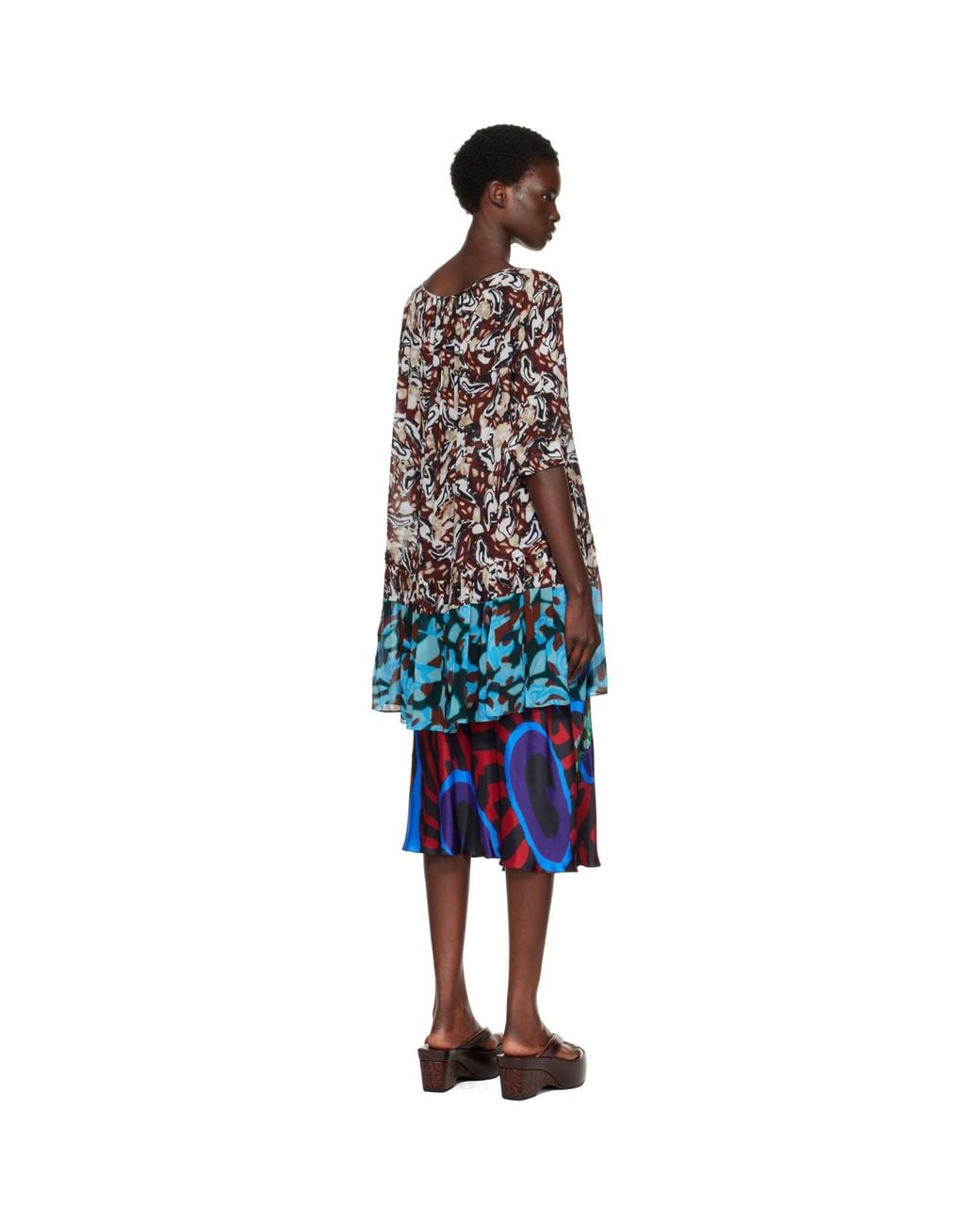 Dries Van Noten Blue Peplum Top
