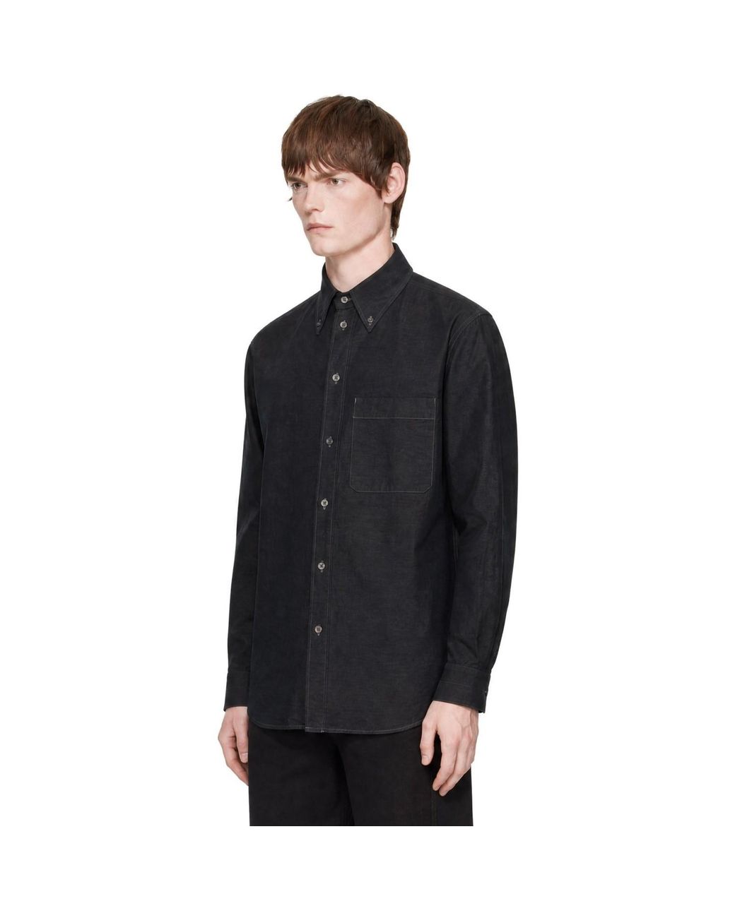 Lemaire Black Button Down Shirt for men