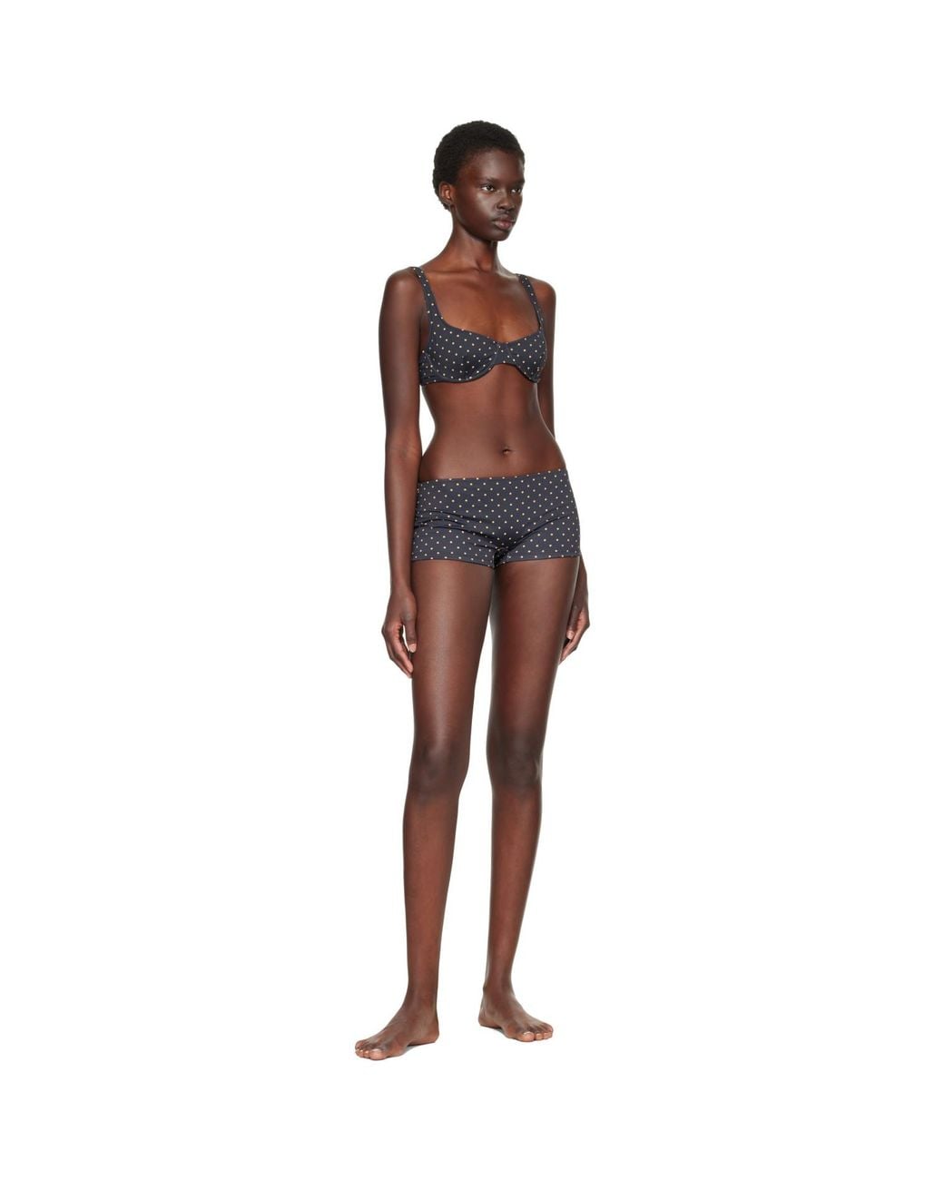 Fruity Booty Blue Celine Polka Swim Shorts