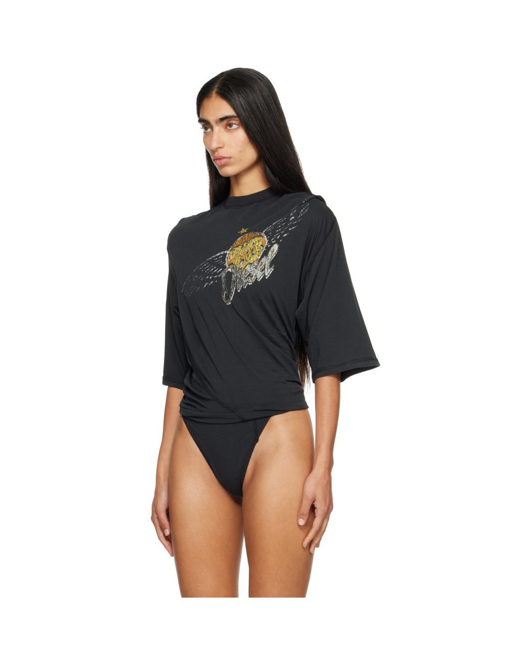 DIESEL Black Concert Graphics Bodysuit
