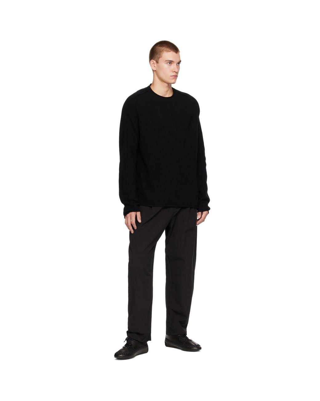 Casey Casey Black Inside Out Seam Sweater for men