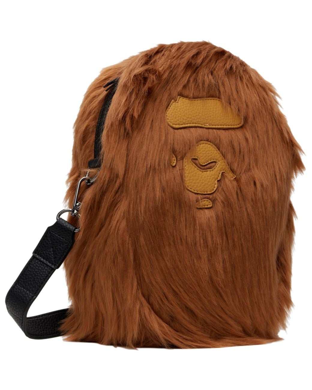 A Bathing Ape Brown Ape Head Shoulder Bag for men