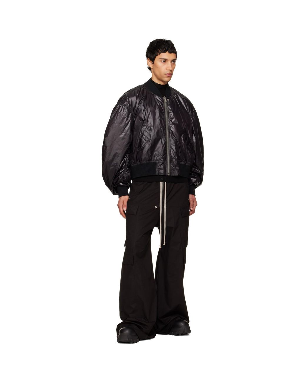 Rick Owens Black Cargobelas Cargo Pants for men