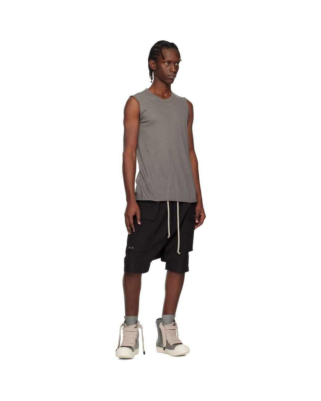 Rick Owens Gray Temple Jumbolace Sneakers for men