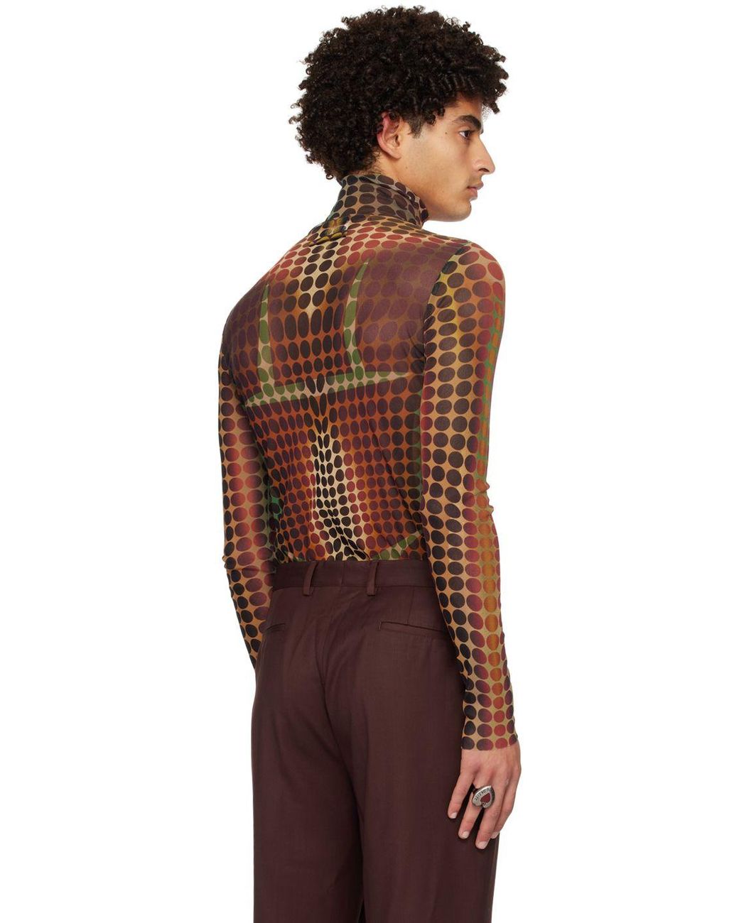 Jean Paul Gaultier 90's JPG Tiger stripe turtle neck | Grailed