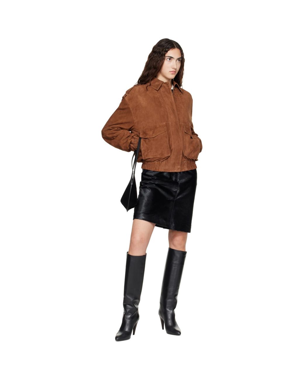 Arma Brown Halti Suede Bomber Jacket