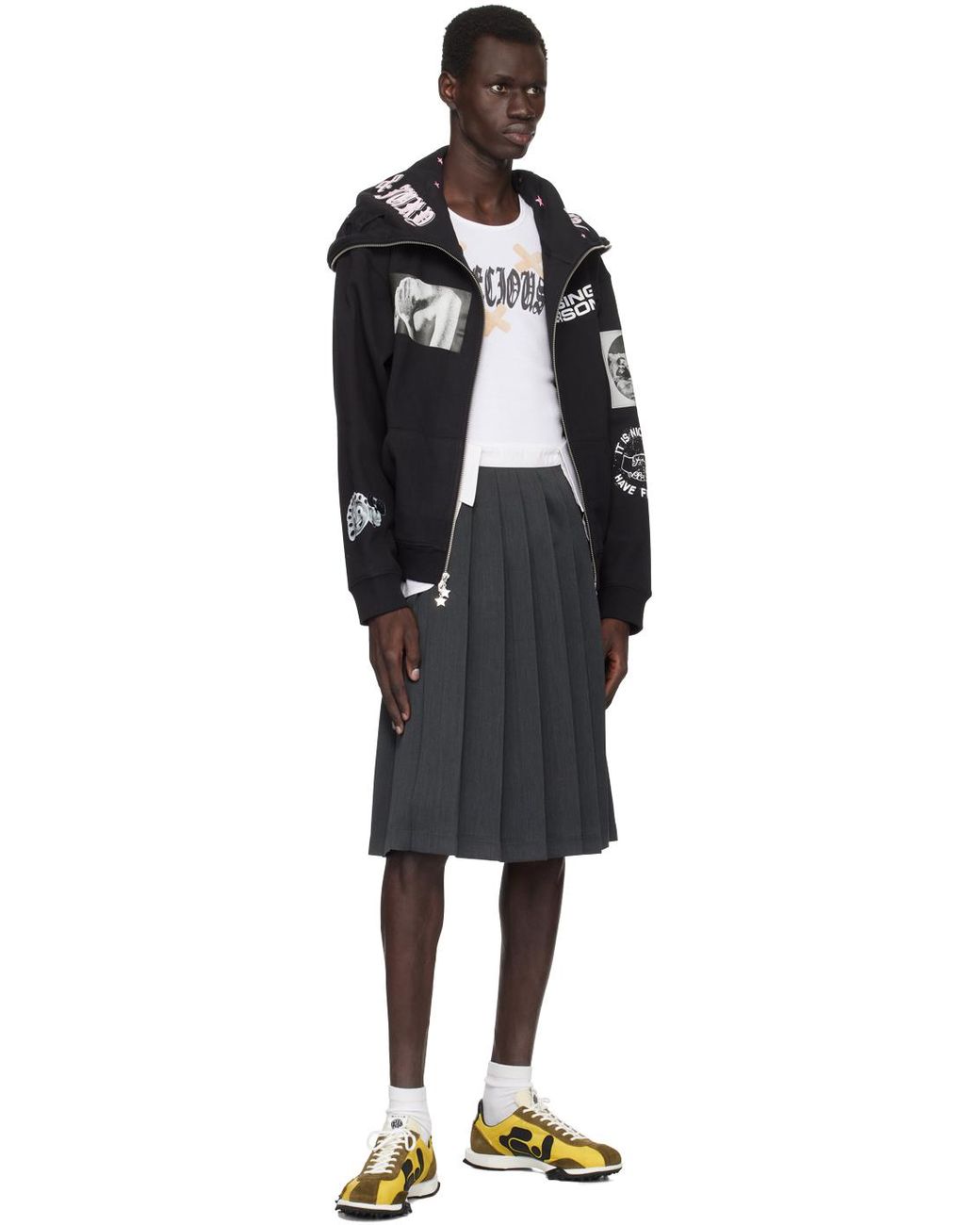 Ashley Williams Graphic Cotton-Blend Hoodie in Black for Men Ashley Williams Graphic Cotton-Blend Hoodie in Black for Men