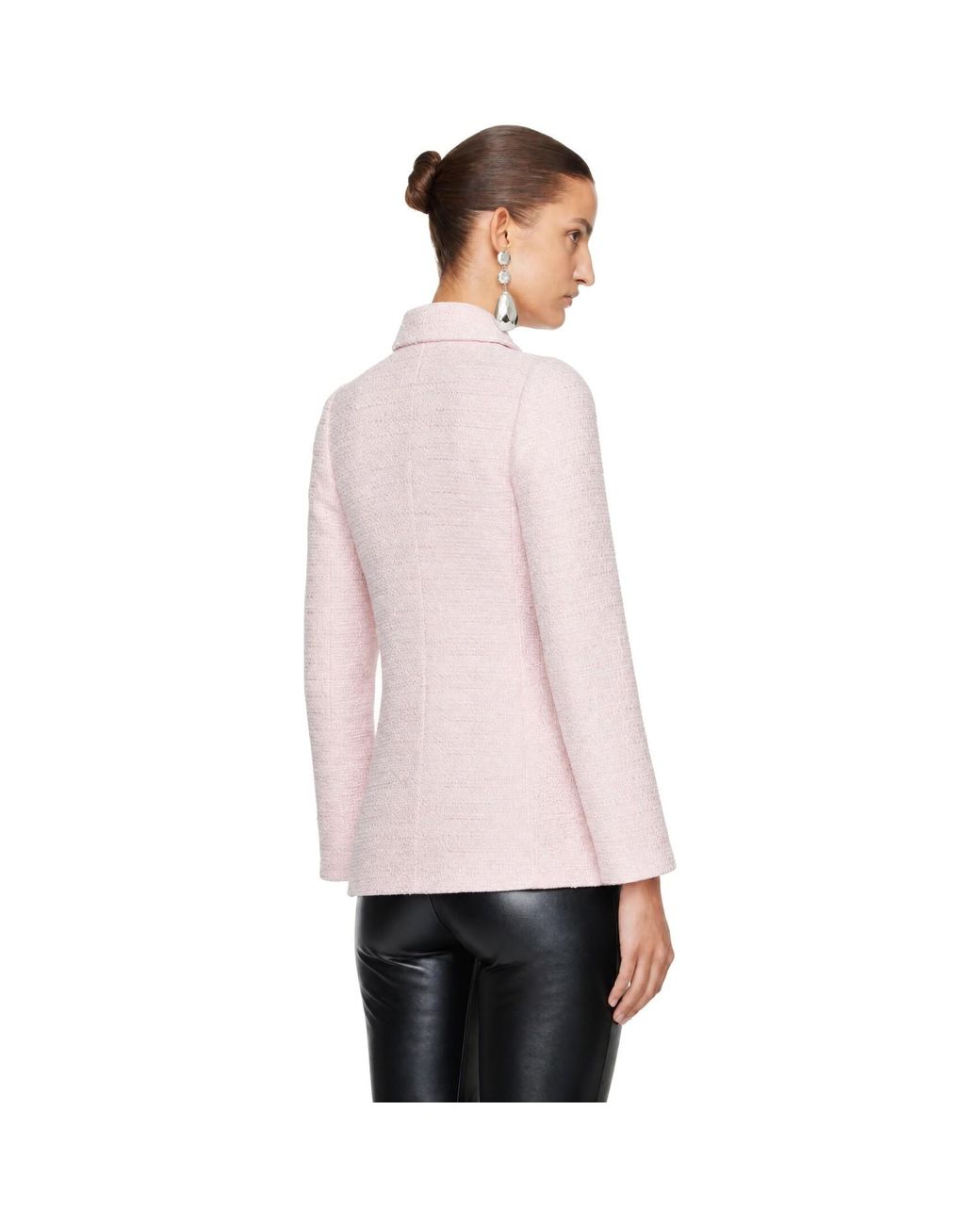 LAURA ANDRASCHKO Pink Knightsbridge Micro Pea Coat