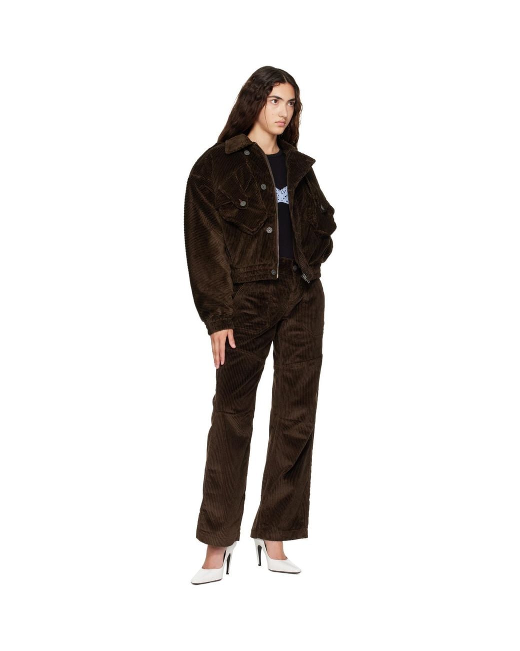 VAQUERA Black Quilted Corduroy Jacket