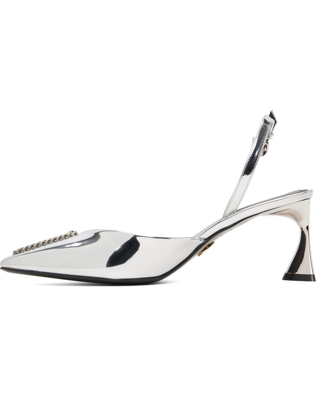 Stella McCartney Black Elsa Patent Slingback Heels
